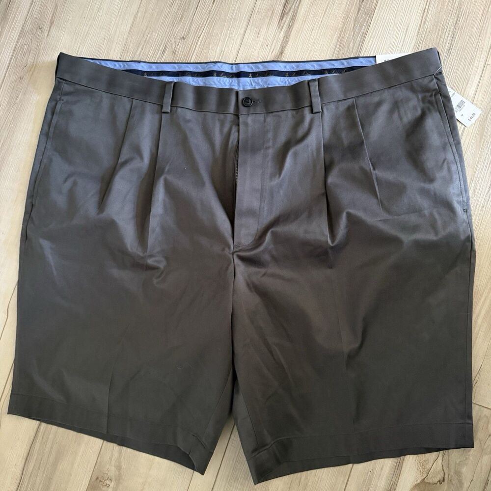 NWT Brooks Brothers Shorts Chino Grey Size 48 10” Inseam New